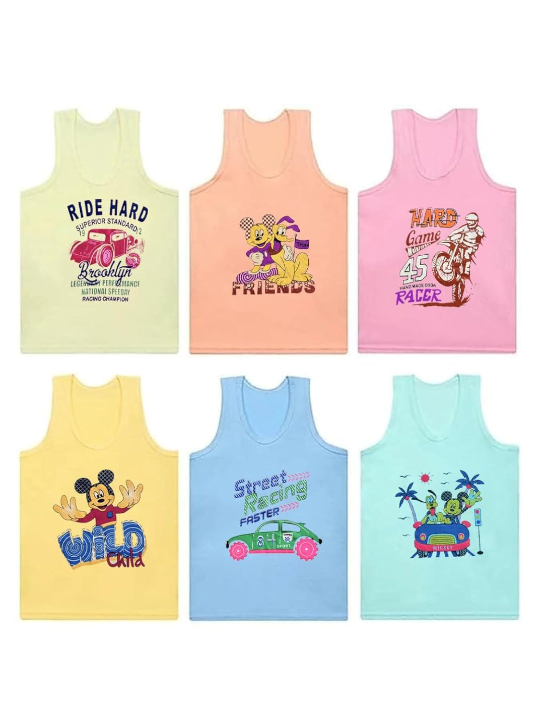 Kids Cotton Printed Banyan